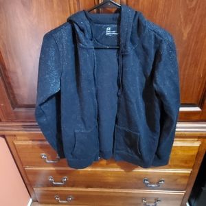 Black sparkling hoodie